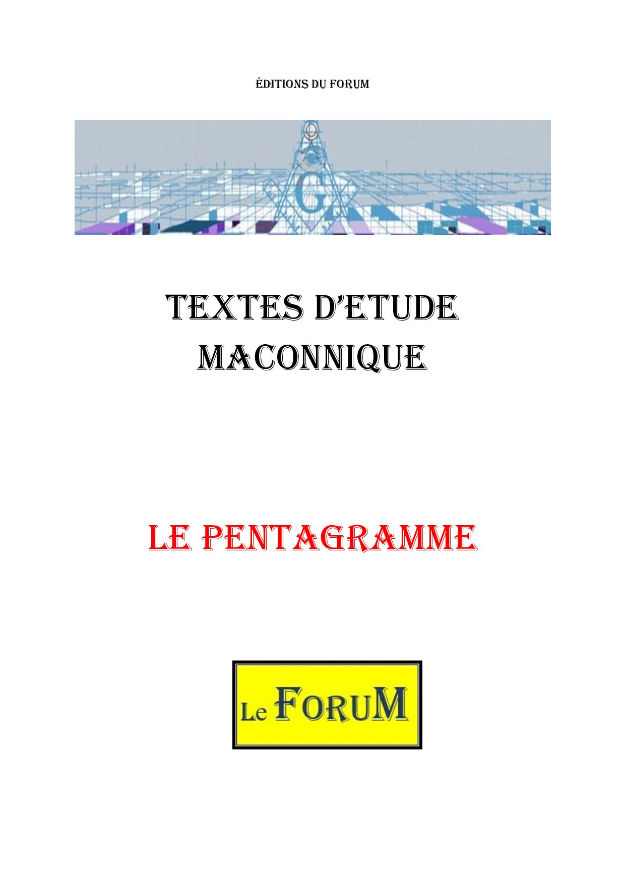 Le Pentagramme, un concept de progrès - CM0221 - Sources pour Franc-maçon