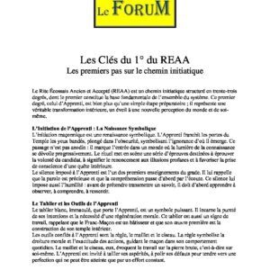 Les Clés du 1° du REAA - LC0100-3 - Sources pour Franc-maçon