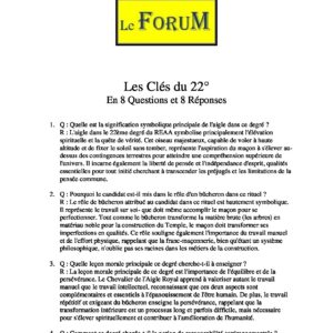 Les Clés du 22° – Expliqué - LC2200-2 - Sources pour Franc-maçon