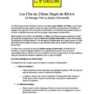 Les Clés du 23° du REAA - LC2300-3 - Sources pour Franc-maçon
