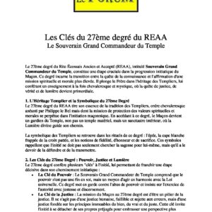 Les Clés du 27° du REAA - LC2700-3 - Sources pour Franc-maçon