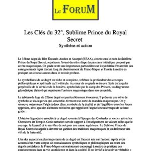 Les Clés du 32° - LC3200 - Sources pour Franc-maçon