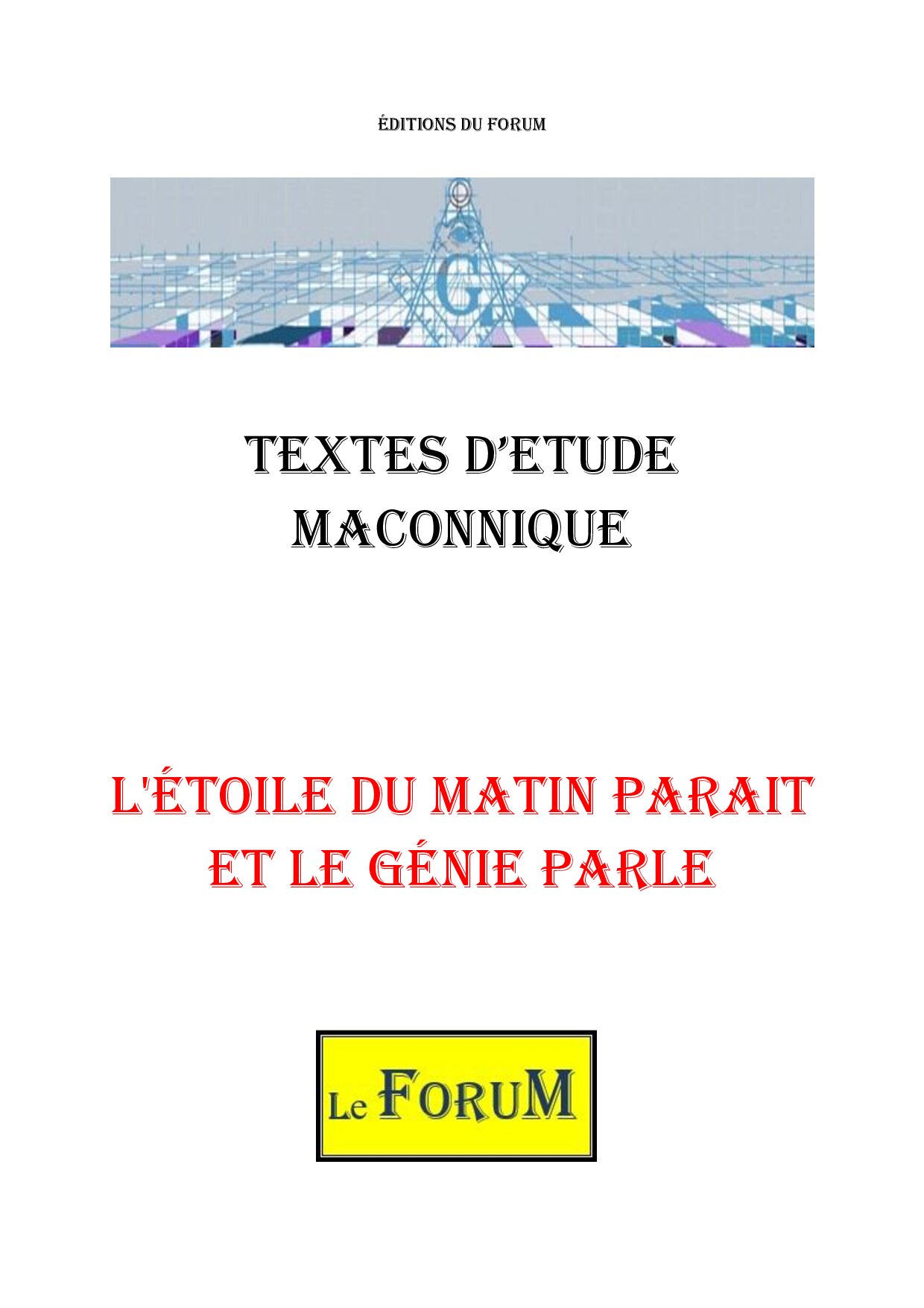 LEtoile qui parait et le Génie qui parle au 12° - CM1208 - Sources pour Franc-maçon