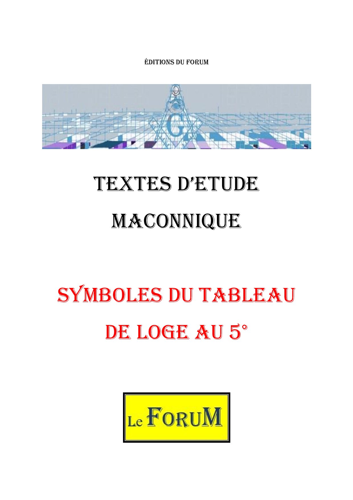 Symboles du Tableau de Loge du Maître Parfait - CM0505 - Sources pour Franc-maçon
