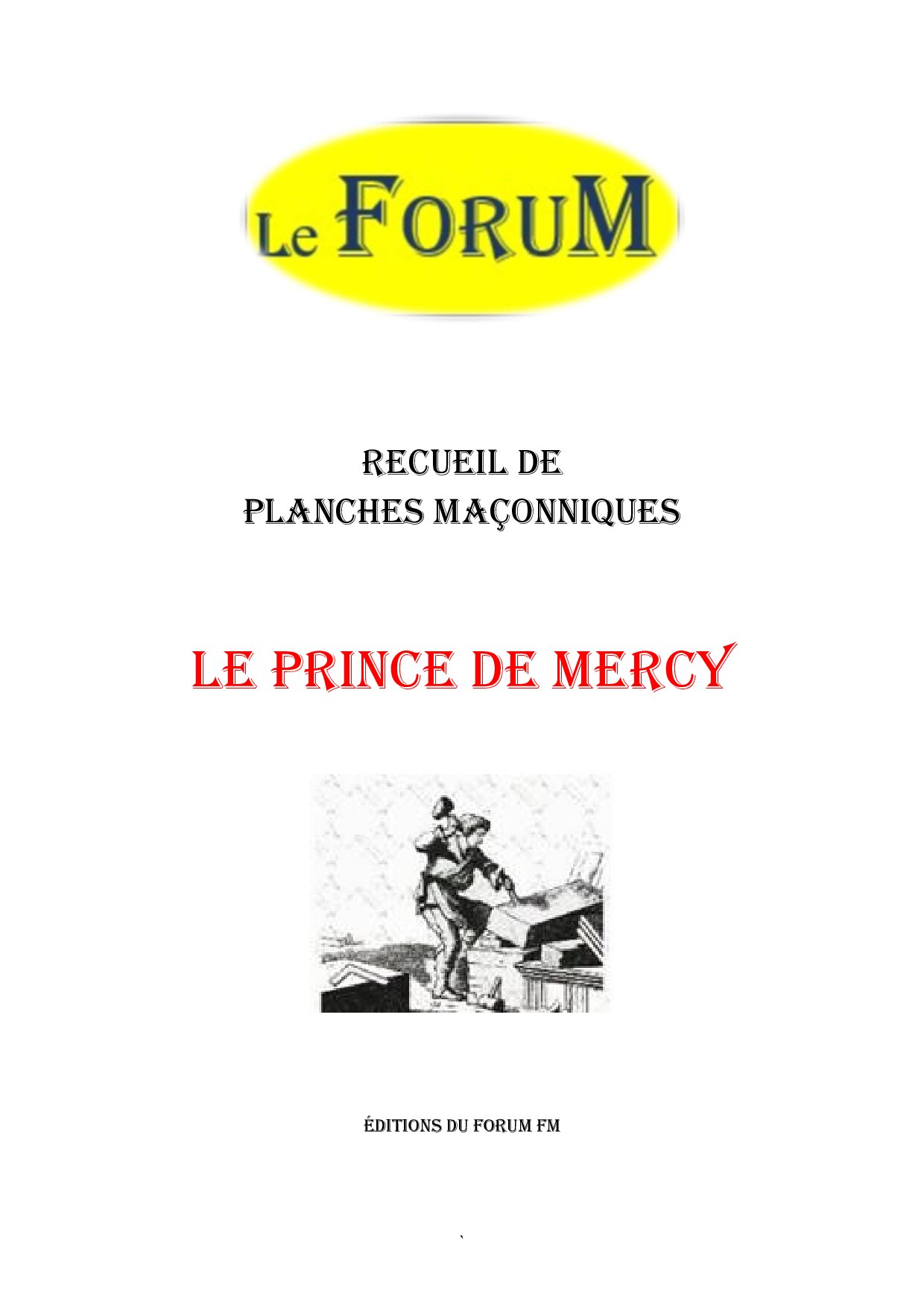 Le Prince de Mercy – Recueil - RP2601 - Sources pour Franc-maçon