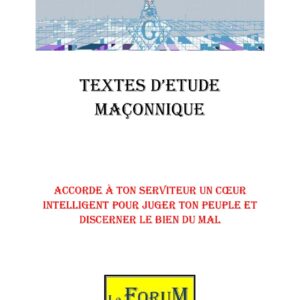 Accorde à ton serviteur un cœur intelligent pour juger ton peuple et … – Corpus - CM041K - Sources pour Franc-maçon