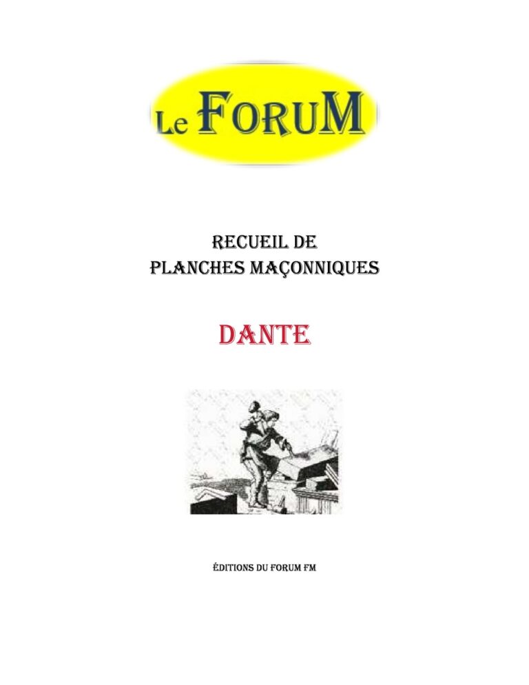 Dante – Recueil - RP038F - Sources pour Franc-maçon