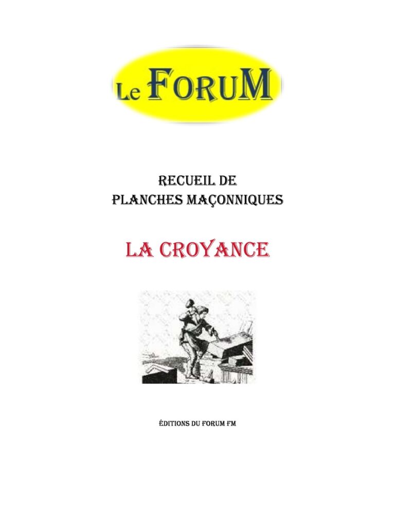 La Croyance – Recueil - RP037O - Sources pour Franc-maçon