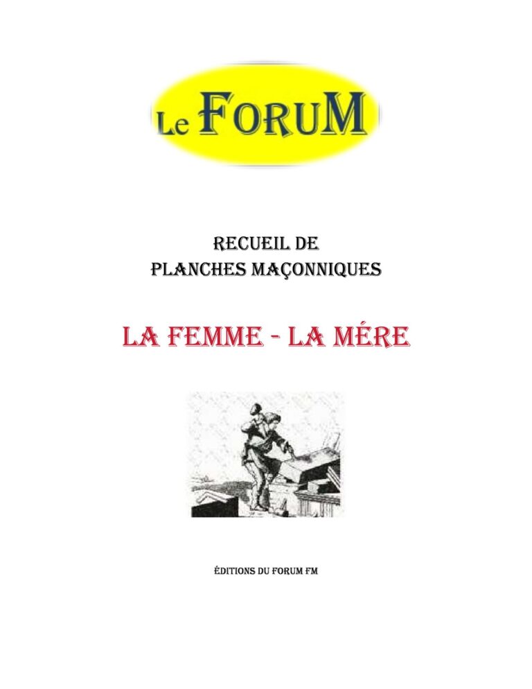 La Femme – La Mère – Recueil - RP037E - Sources pour Franc-maçon