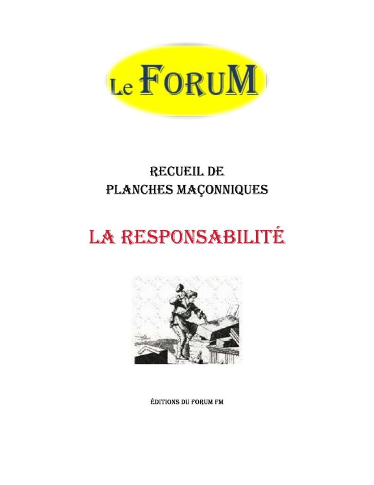 La Responsabilité – Recueil - RP037D - Sources pour Franc-maçon