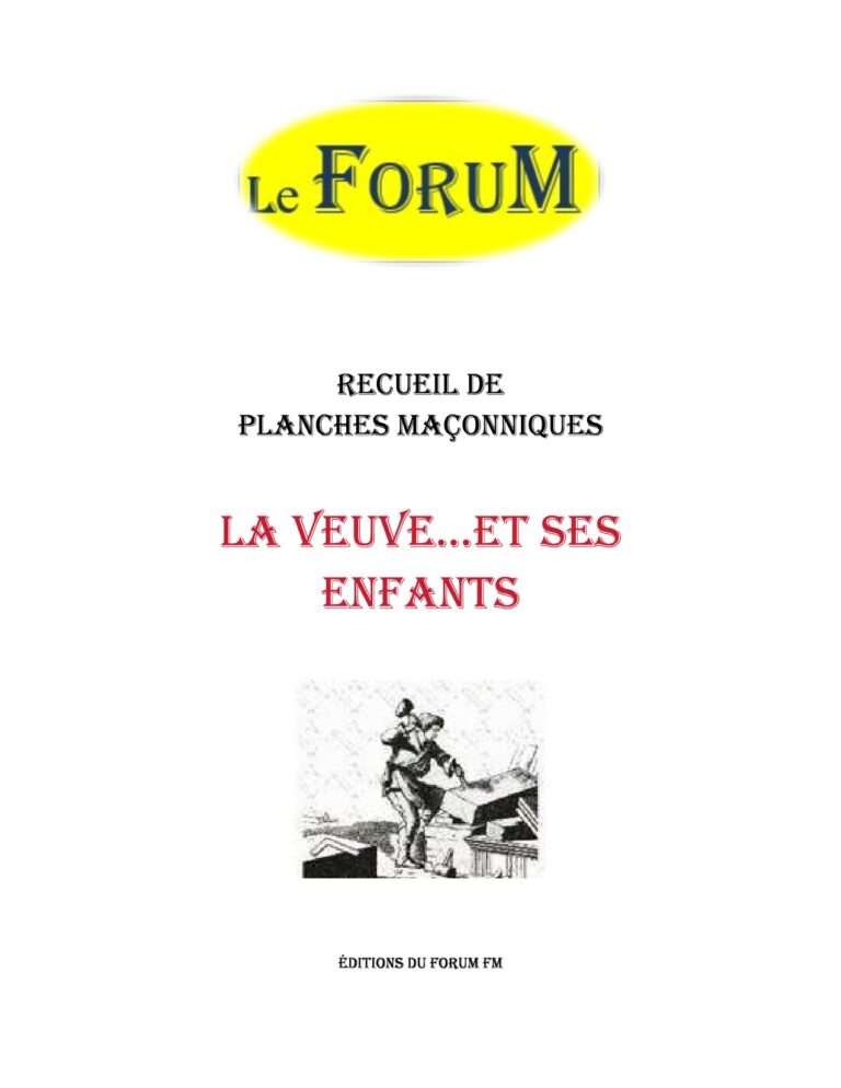 La Veuve et ses Enfants – Recueil - RP0368 - Sources pour Franc-maçon