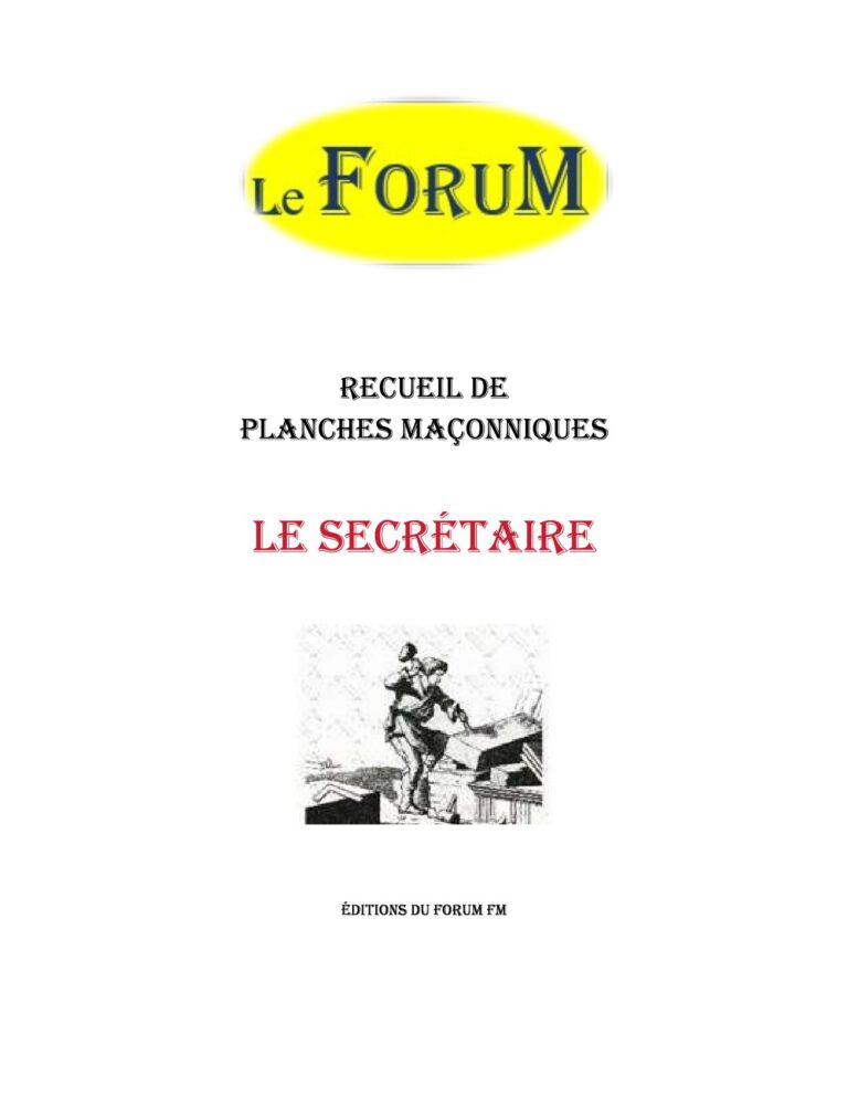 Le Secrétaire – Recueil - RP0331 - Sources pour Franc-maçon