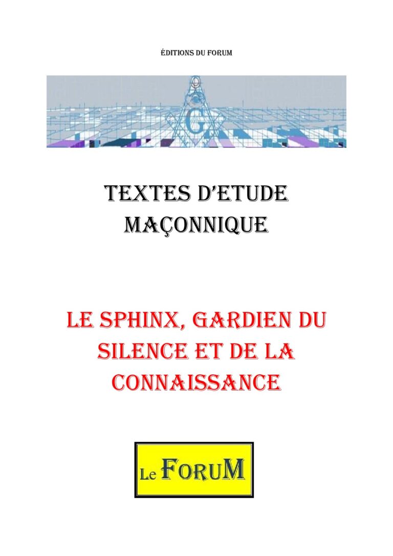Le Sphinx, gardien du Silence et de la Connaissance – Corpus - CM027K - Sources pour Franc-maçon