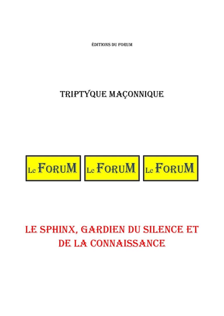Le Sphinx, gardien du Silence et de la Connaissance – Triptyque - TR027K - Sources pour Franc-maçon