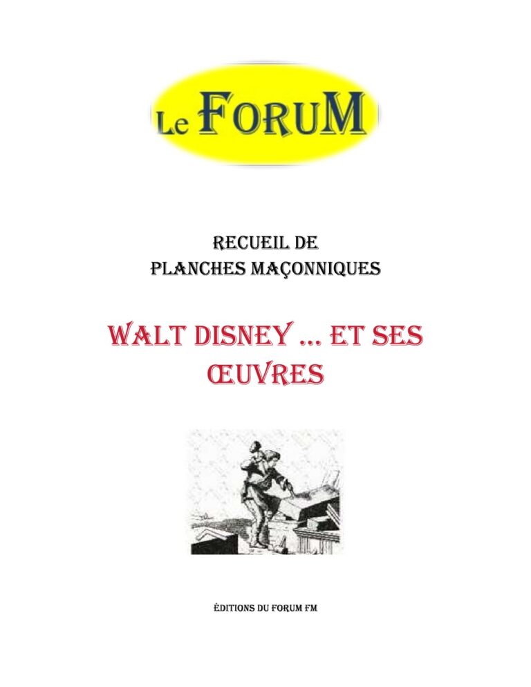 Walt Disney et ses Œuvres – Recueil - RP038C - Sources pour Franc-maçon