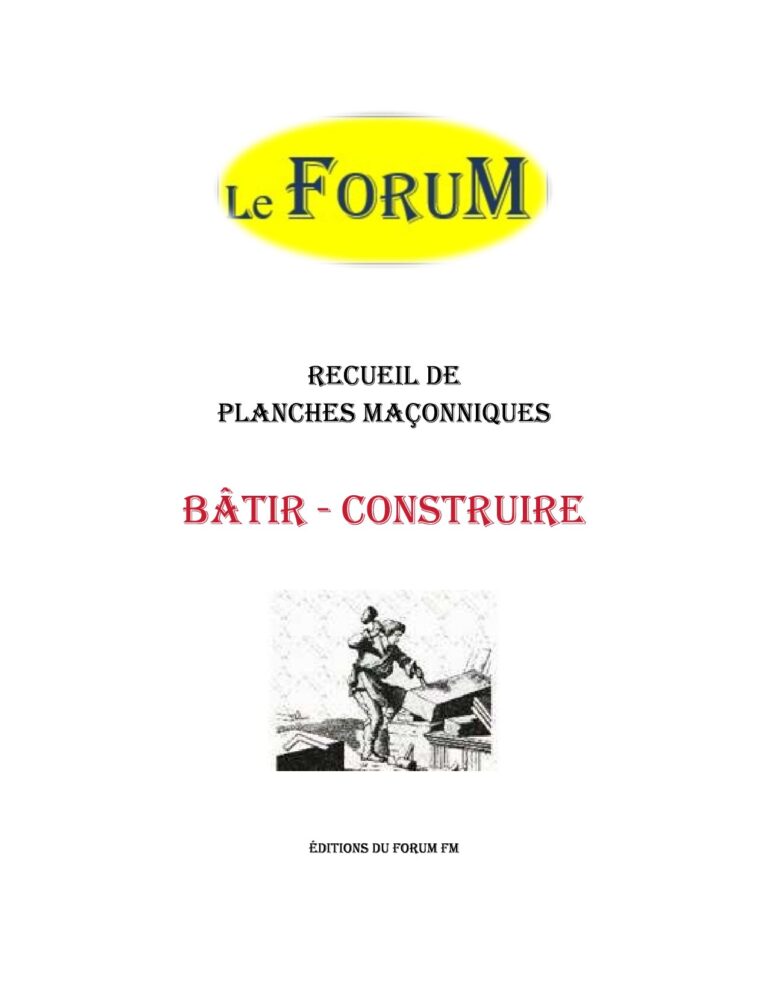 Bâtir – Construire – Recueil - RP0253 - Sources pour Franc-maçon
