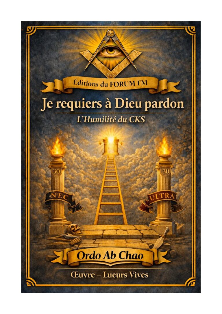 Je requiers à Dieu pardon – Lueurs Vives - LV3025 - Sources pour Franc-maçon
