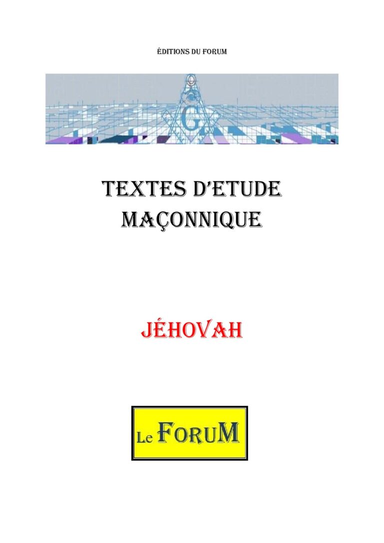 Jéhovah – Corpus - CM042O - Sources pour Franc-maçon