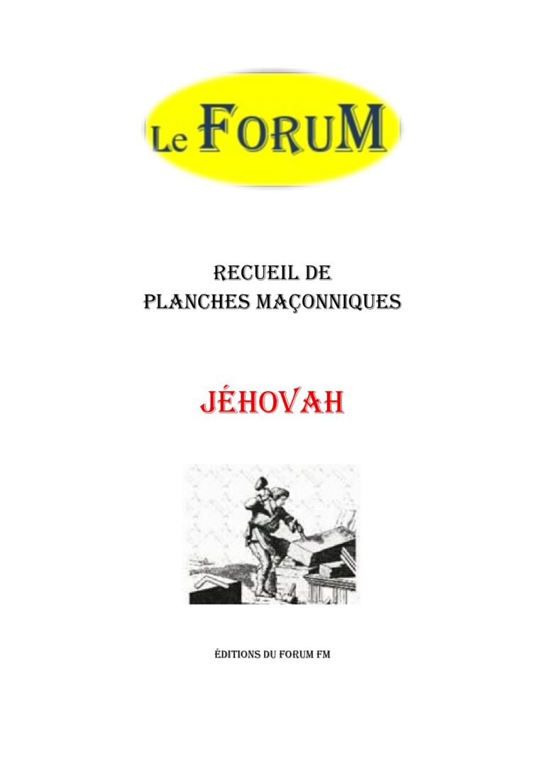 Jéhovah – Recueil - RP042O - Sources pour Franc-maçon