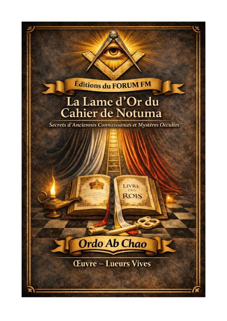 La Lame d'Or du cahier de Notuma – Lueurs Vives - LV0468 - Sources pour Franc-maçon