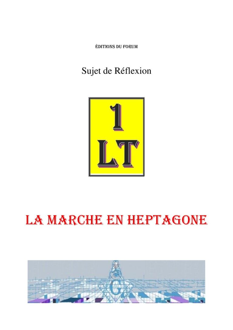 La marche en Heptagone – Un Le Tout - SR188D - Sources pour Franc-maçon