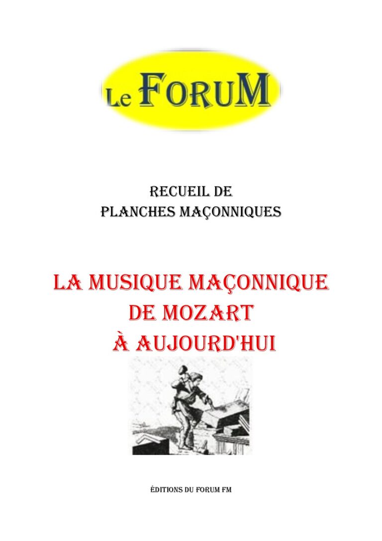 La Musique Maçonnique De Mozart à aujourd'hui – Recueil - RP013L - Sources pour Franc-maçon