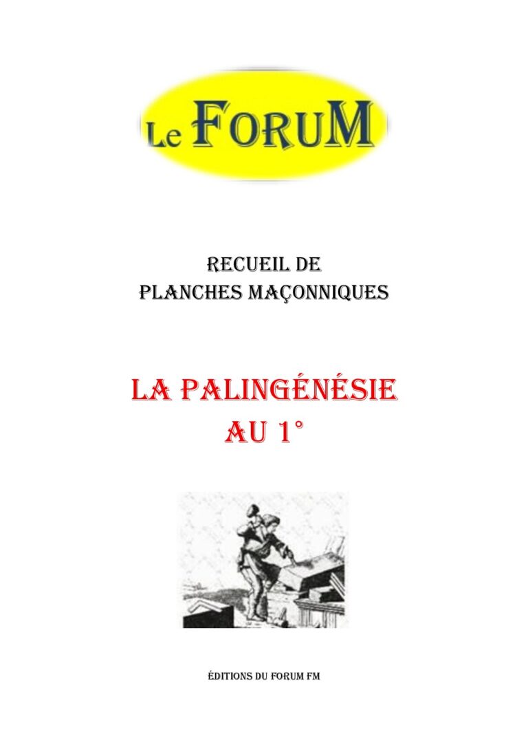 La Palingénésie au 1° – Recueil - RP012E - Sources pour Franc-maçon