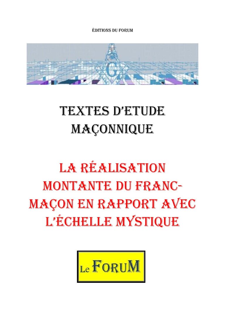 La réalisation montante du Franc-Maçon en rapport avec l'échelle mystique – Corpus - CM3053 - Sources pour Franc-maçon