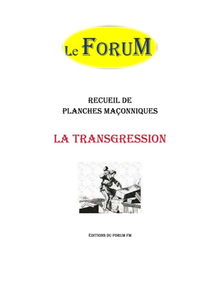 La Transgression – Recueil - RP1434 - Sources pour Franc-maçon