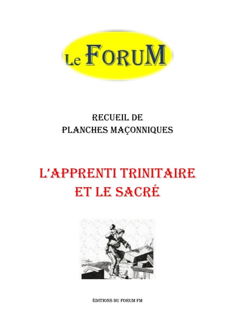 L'Apprenti Trinitaire et le sacré – Recueil - RP012L - Sources pour Franc-maçon