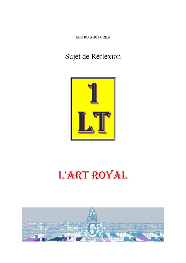 L'Art Royal – Un Le Tout - SR03AA - Sources pour Franc-maçon