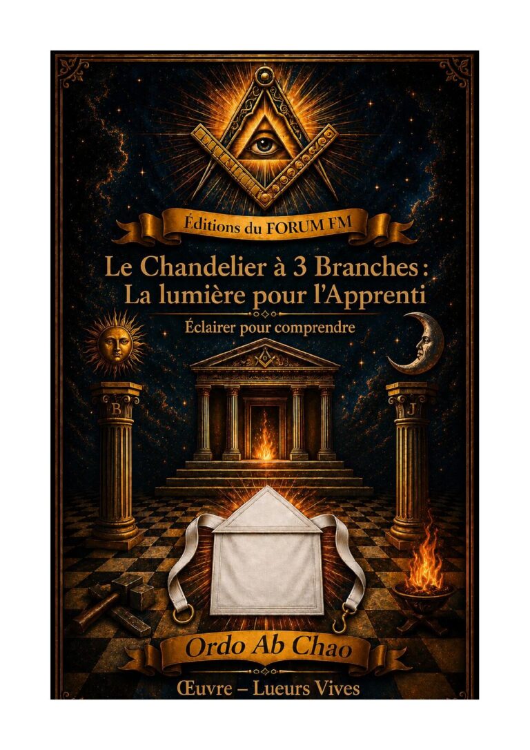 Le Chandelier à 3 Branches : La lumière pour l'Apprenti – Lueurs Vives - LV0178 - Sources pour Franc-maçon