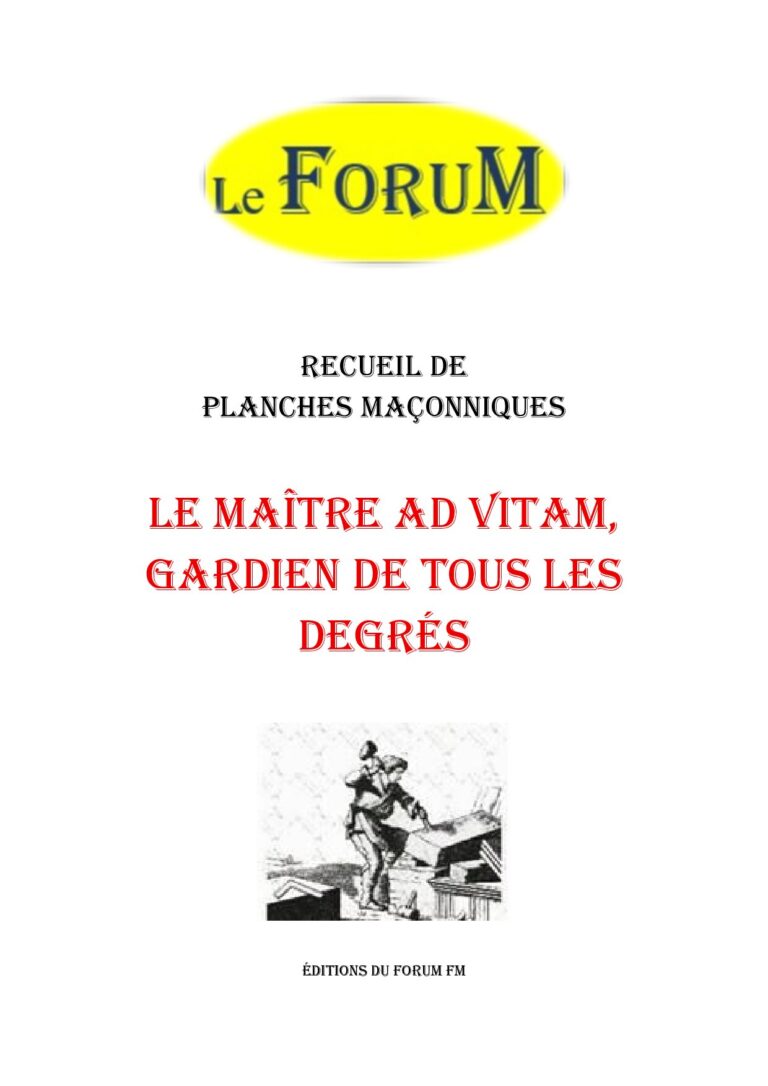 Le Maître Ad Vitam : Gardien de la Lumière – Recueil - RP3051 - Sources pour Franc-maçon