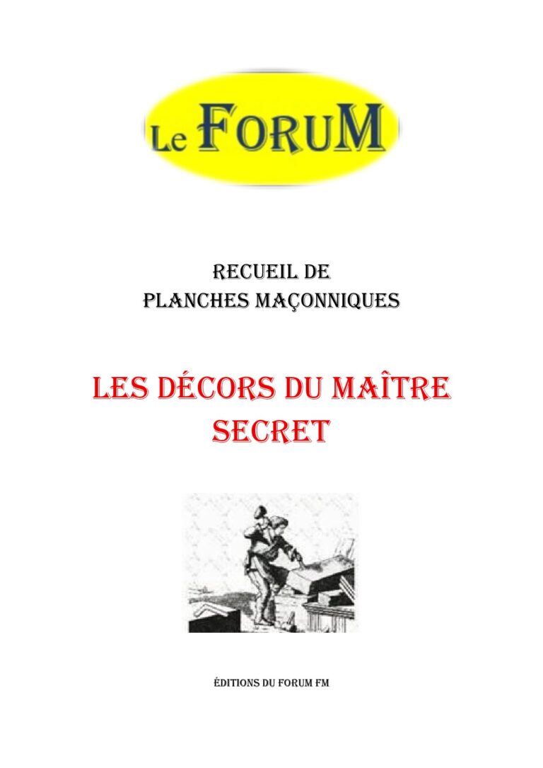 Les Décors du Maître secret – Recueil - RP188C - Sources pour Franc-maçon