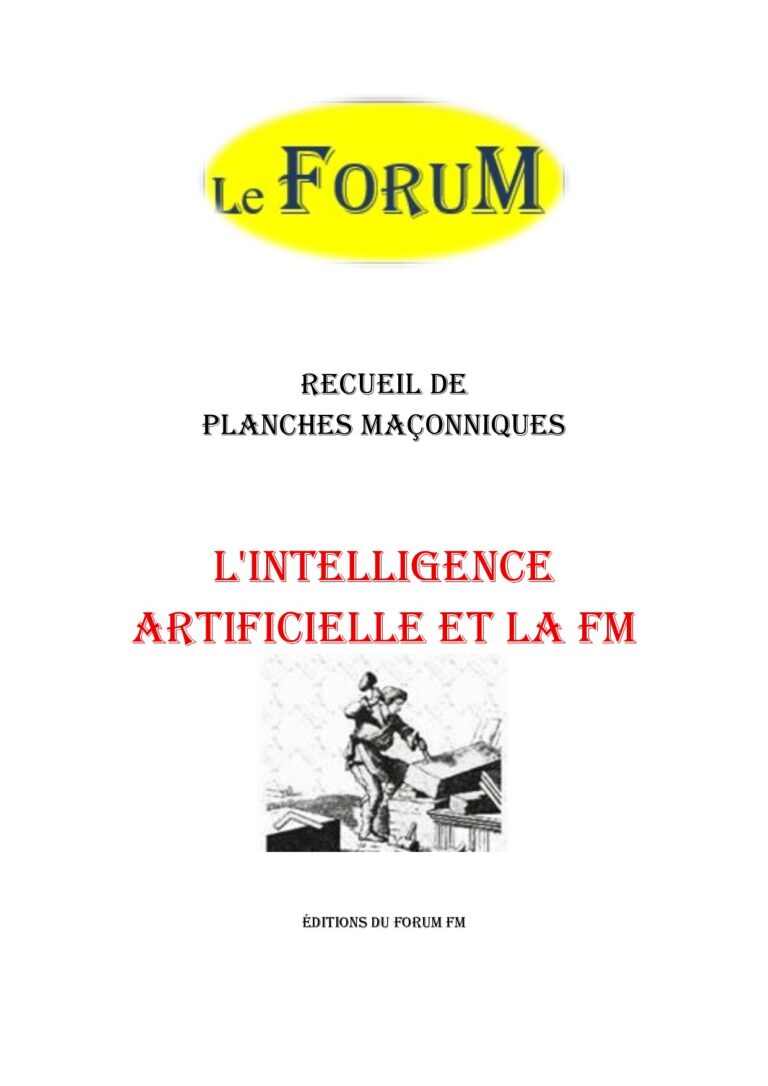 L'intelligence artificielle et la FM – Recueil - RP0920 - Sources pour Franc-maçon
