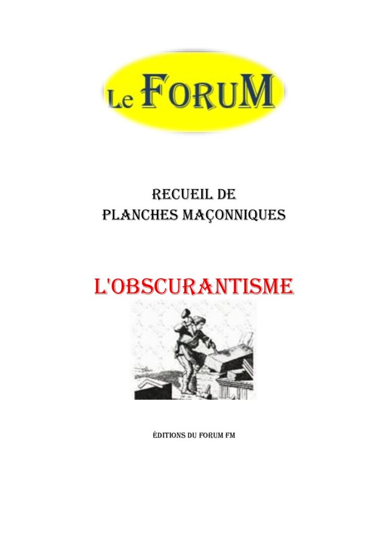 L'obscurantisme – Recueil - RP042C - Sources pour Franc-maçon