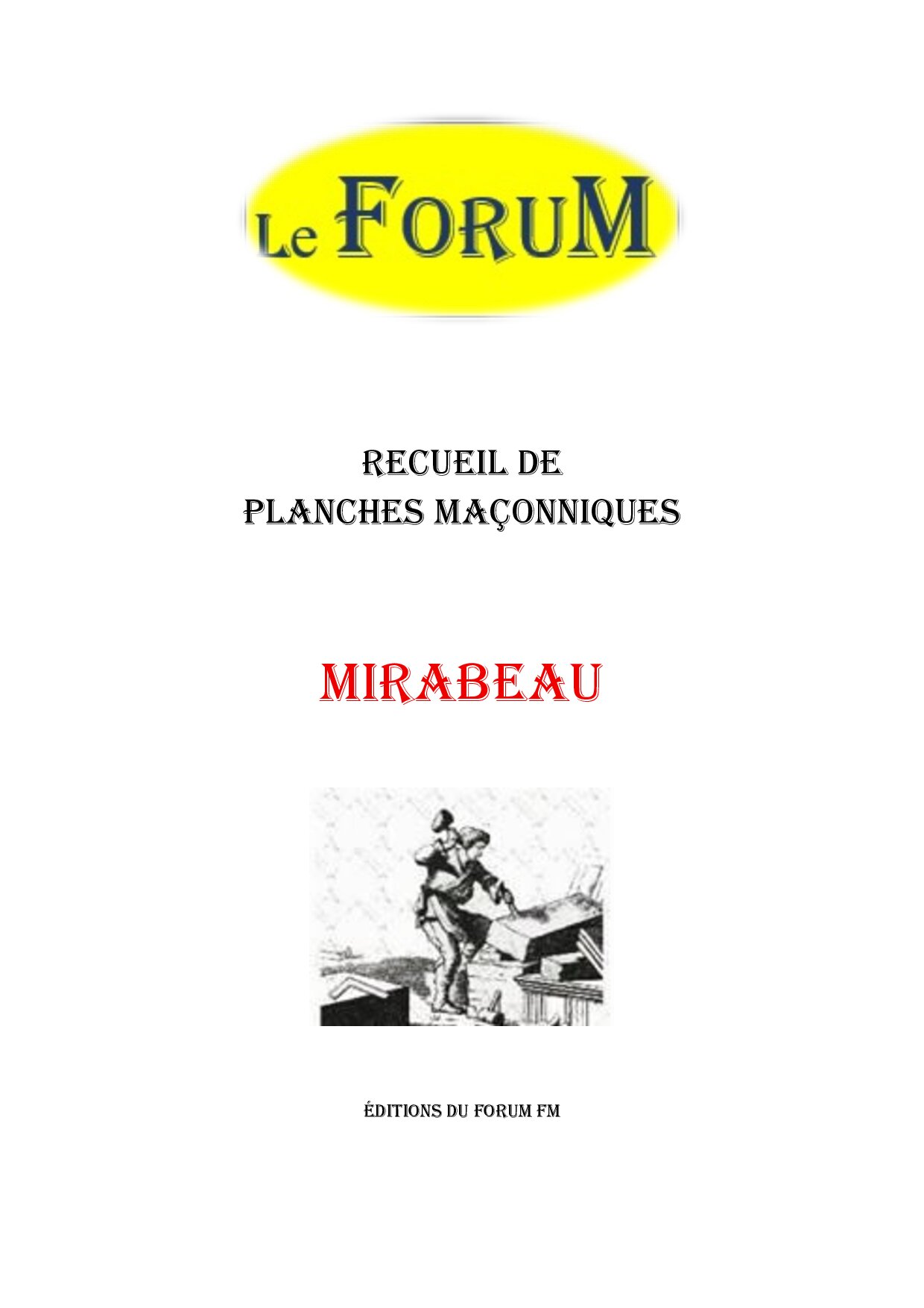 Mirabeau – Recueil - RP038L - Sources pour Franc-maçon