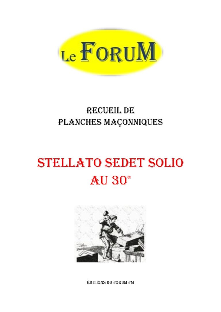 Stellato Sedet Solio – Recueil - RP3038 - Sources pour Franc-maçon