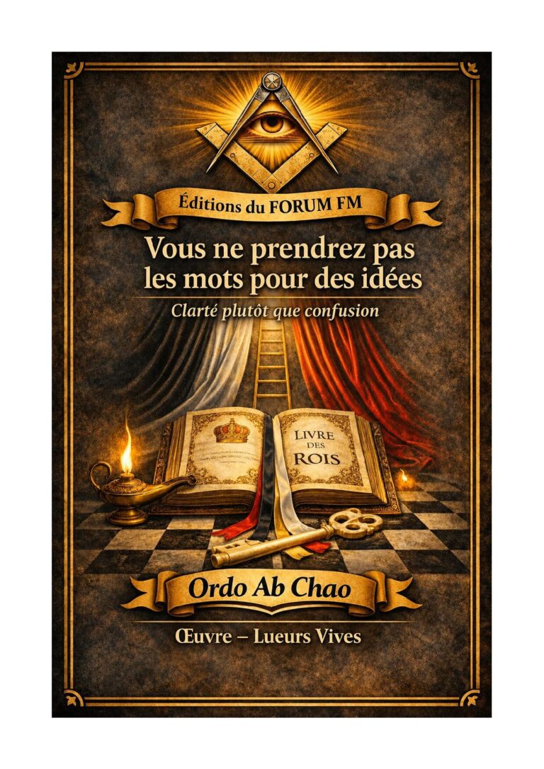 Vous ne prendrez pas les mots pour des idées – Lueurs Vives - LV0442 - Sources pour Franc-maçon