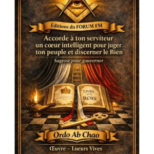 Accorde à ton serviteur un cœur intelligent pour juger ton peuple et discerner le Bien – Lueurs Vives - LV041K - Sources pour Franc-maçon