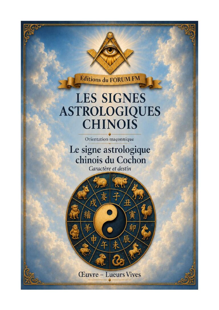 Le signe astrologique chinois du Cochon – Lueurs Vives - LV01ZP - Sources pour Franc-maçon