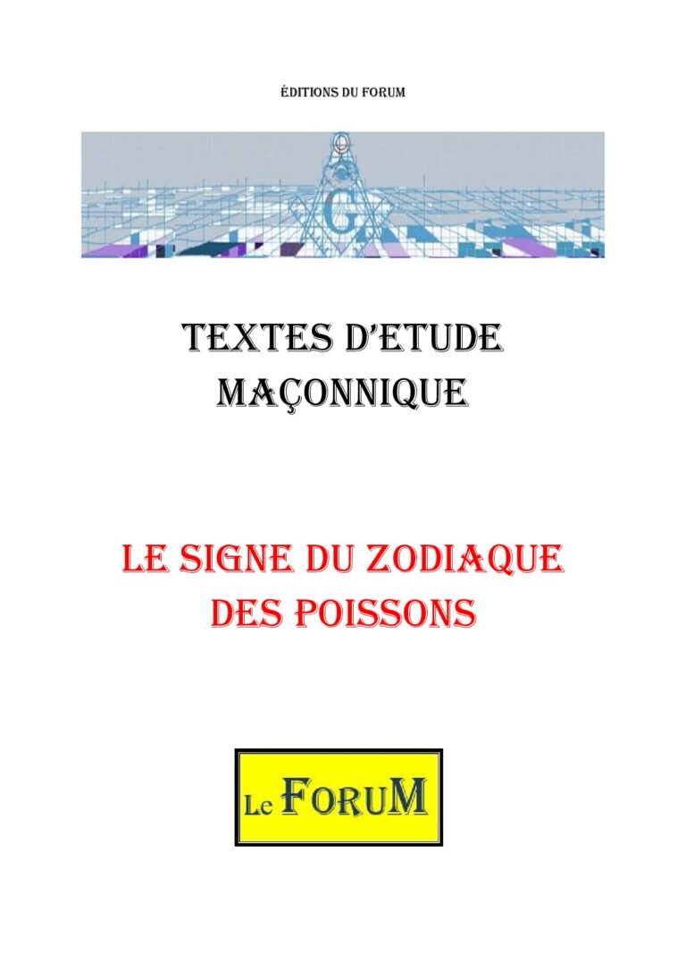 Le signe du zodiaque des Poissons – Corpus - CM01ZC - Sources pour Franc-maçon
