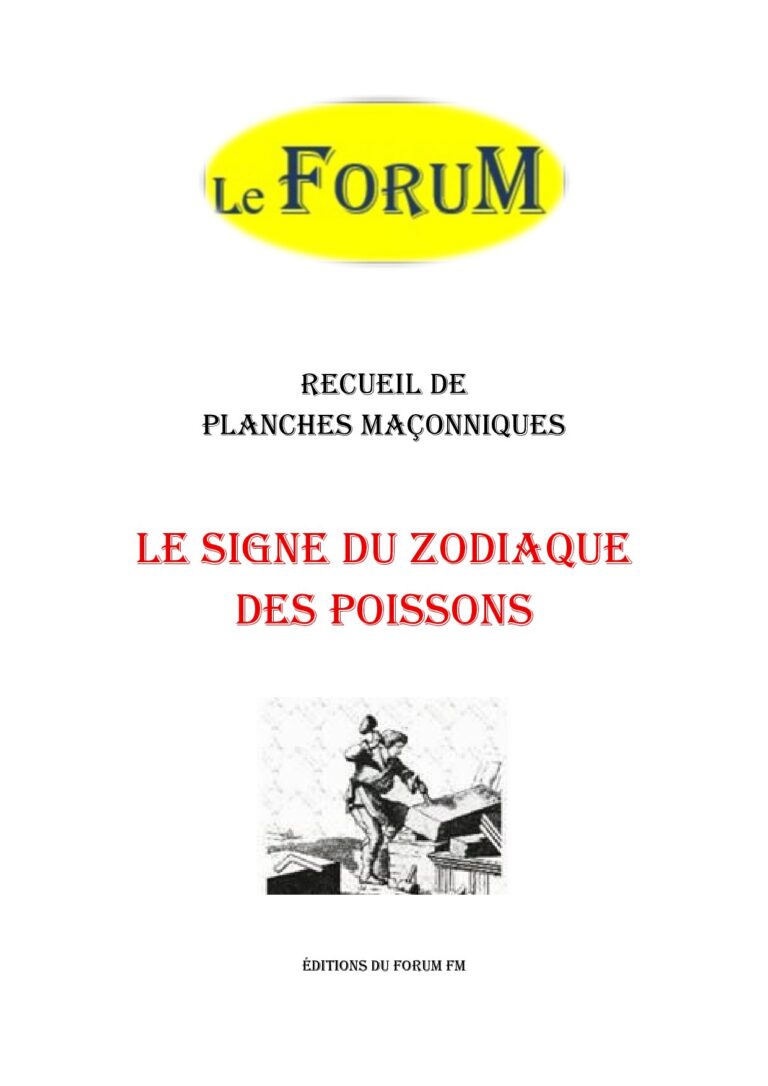 Le signe du zodiaque des Poissons – Recueil - RP01ZC - Sources pour Franc-maçon