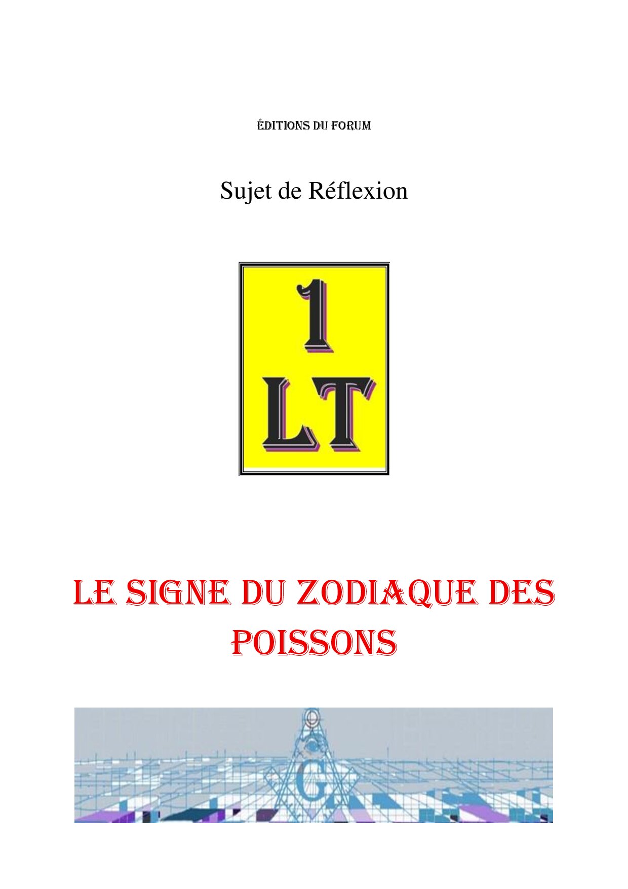 Le signe du zodiaque des Poissons – Un Le Tout - SR01ZC - Sources pour Franc-maçon