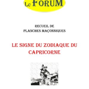 Le signe du zodiaque du Capricorne – Recueil - RP01ZA - Sources pour Franc-maçon