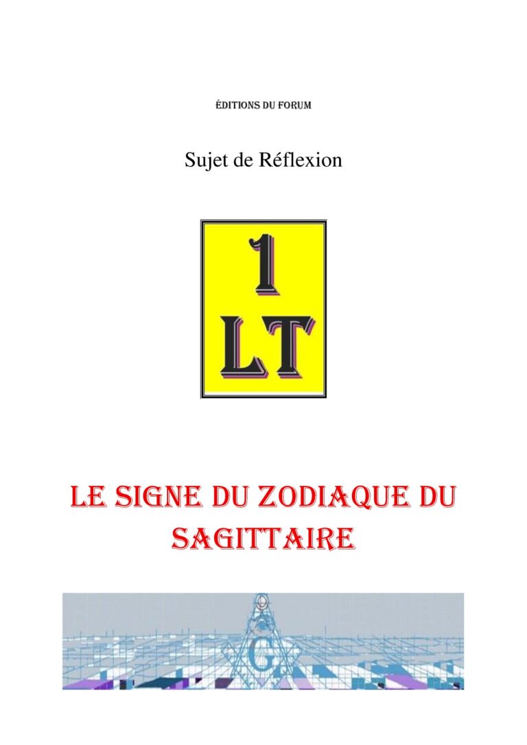 Le signe du zodiaque du Sagittaire – Un Le Tout - SR01Z9 - Sources pour Franc-maçon