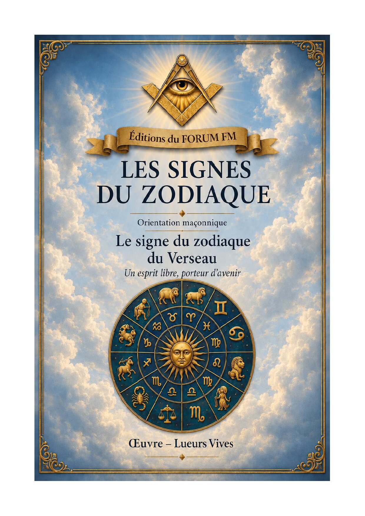 Le signe du zodiaque du Verseau – Lueurs Vives - LV01ZB - Sources pour Franc-maçon