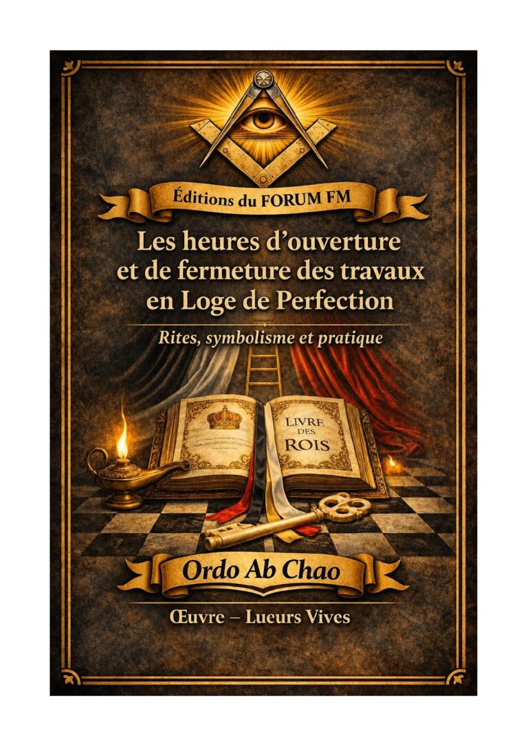 Les heures d'ouverture et de fermeture des travaux en Loge de Perfection – Lueurs Vives - LV0494 - Sources pour Franc-maçon