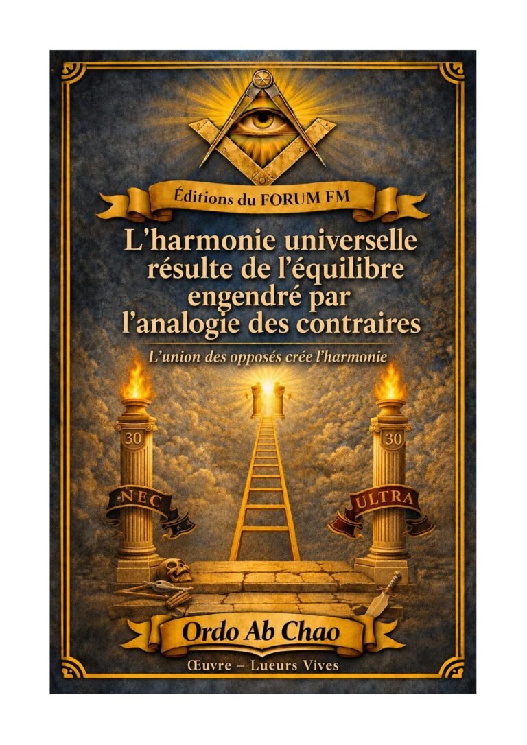 L'harmonie universelle résulte de l'équilibre engendré par l'analogie des contraires – Lueurs Vives - LV3058 - Sources pour Franc-maçon