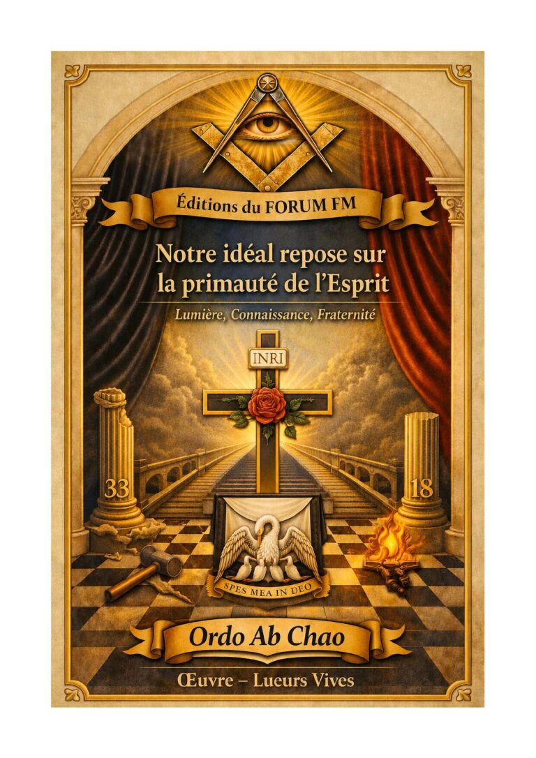 Notre idéal repose sur la primauté de l'Esprit – Lueurs Vives - LV1869 - Sources pour Franc-maçon